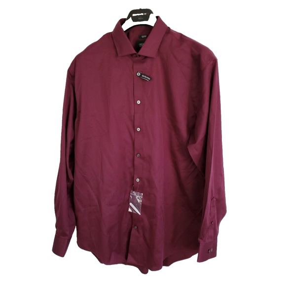 Kenneth Cole Awearness Shirt Mens 18 36/37Tall Slim Fit Collared Button Up Work - Picture 1 of 13